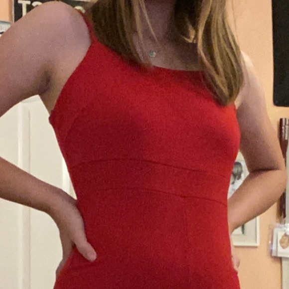 Red Tight Jumpsuit - Picture 1 of 5